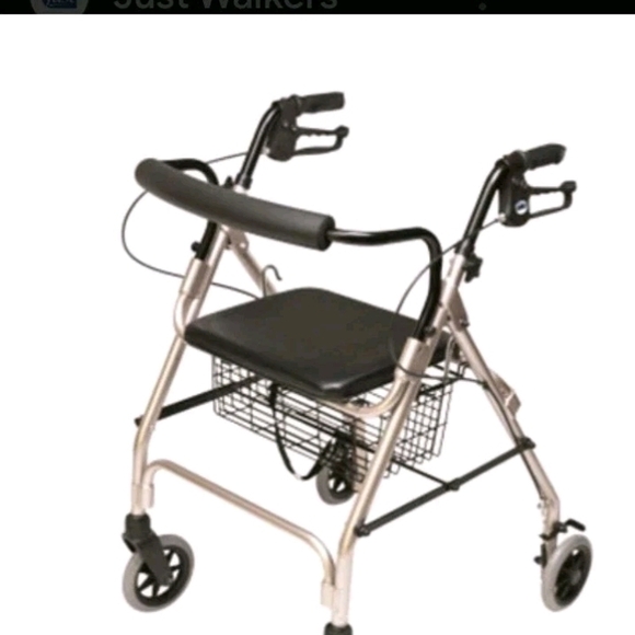 Lumex Other - Foldable Mobility Walker with Seat - Black